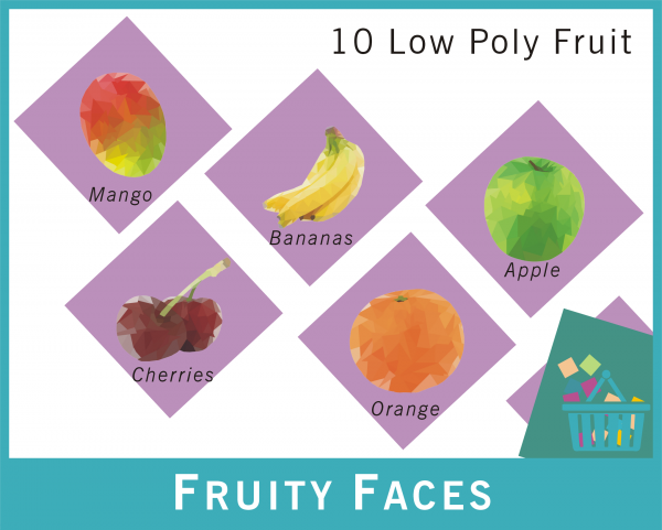Low Poly Fruit pngs